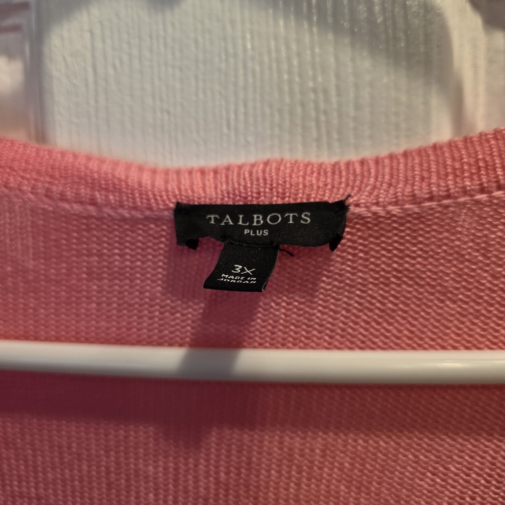 Talbots Vibrant Pink Women's Cardigan - Picture 3 of 7